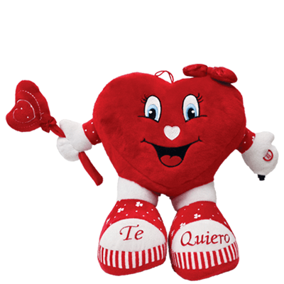 peluche en forma de corazon con musica y proyector